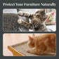 FurrCrest XL Sisal Cat Scratcher Bed with Elevated Hammock for Indoor Cats, Replaceable Natural Sisal Pad, Large Cat Lounge, Anti-Slip No-Wobble Bamboo Frame, Natural Grey