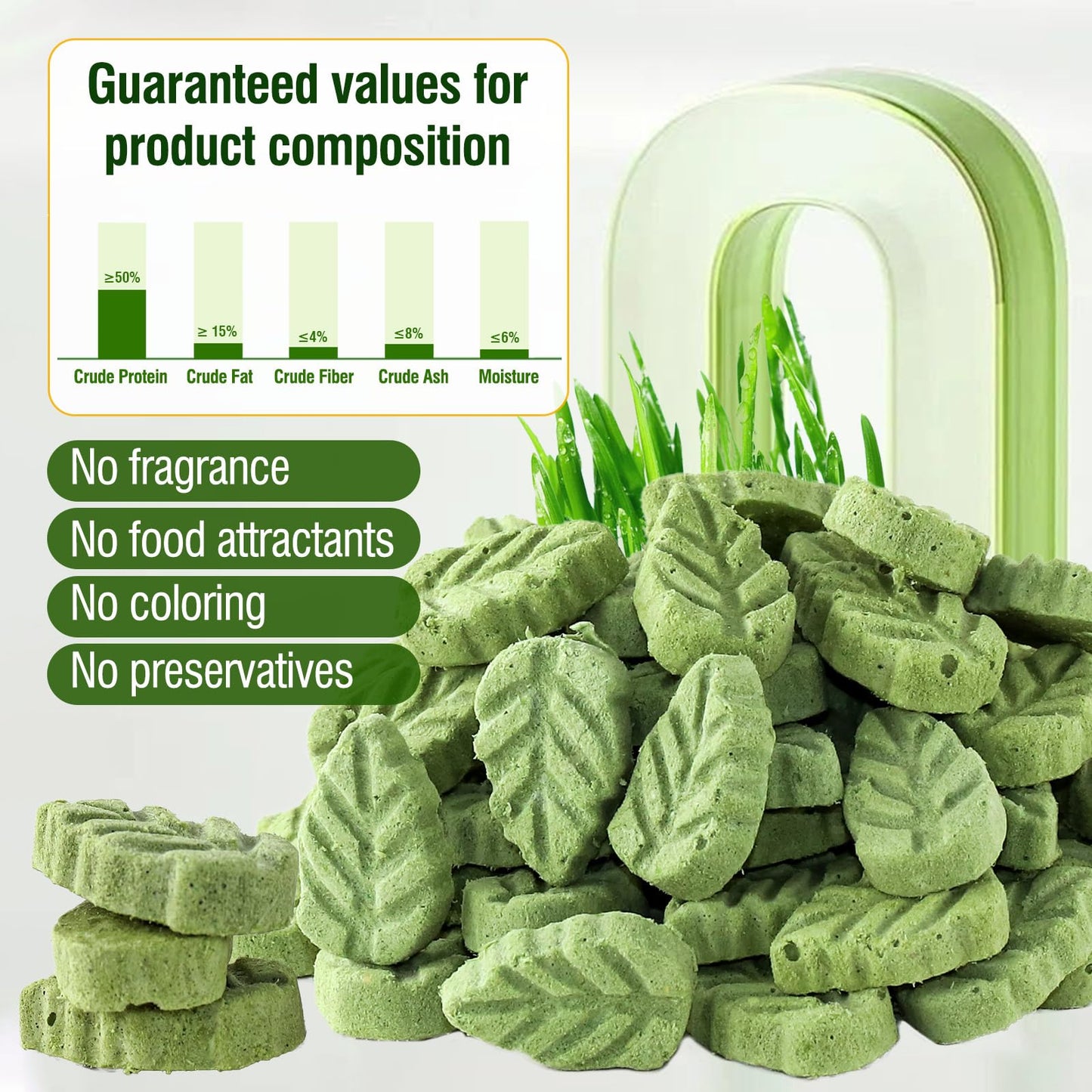 SYWUAII 100g/3.52oz Cat Grass Treats, Cat Grass Teething Stick for Hairball Remove and Teeth Cleaning, Edible Cats-Grass Stick Snack