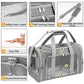 Soft-Sided Cat/Dog/Pet Carrier, Collapsible Pets Travel Carriers for Big Cats/Small Dogs with Shoulder Strap & Removable Mat, Mesh Puppy Carry Bag, Up to 16 Lbs, TSA Airline Approved(Gray)