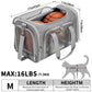 Soft-Sided Cat/Dog/Pet Carrier, Collapsible Pets Travel Carriers for Big Cats/Small Dogs with Shoulder Strap & Removable Mat, Mesh Puppy Carry Bag, Up to 16 Lbs, TSA Airline Approved(Gray)