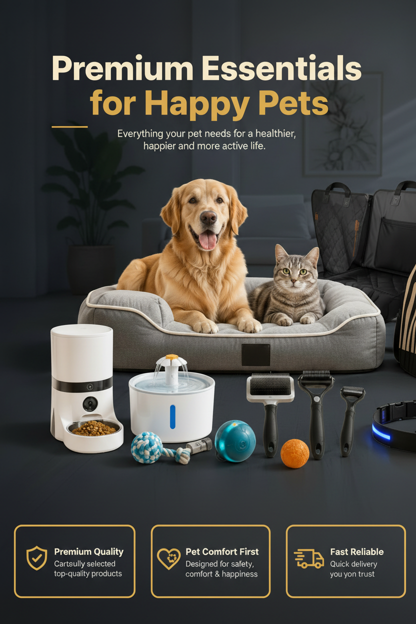 Premium Essentials for Happy Pets - Mobile Banner